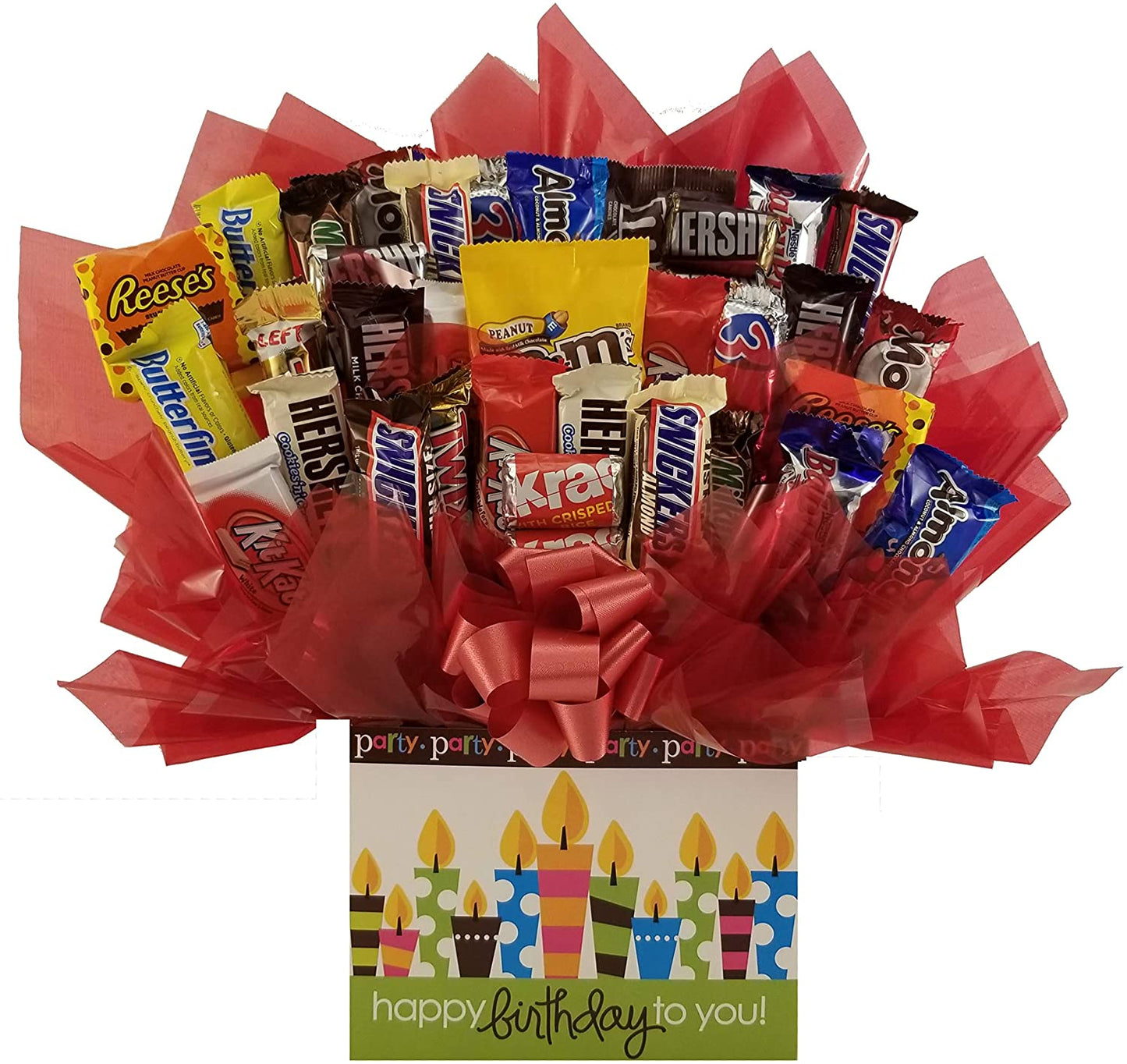 Chocolate Candy Bouquet gift box - Great as gift for Happy Birthday gift or for any occasion (Happy Birthday Party Gift Box)