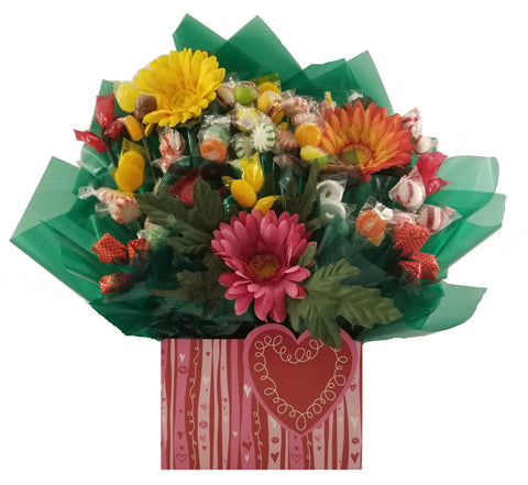 Chocolate Candy Bouquet (Swirly Heart)