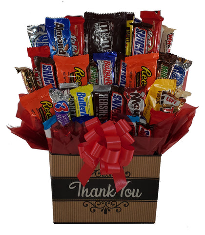 Thank You Kraft Gift Box - Chocolate Candy Bouquet