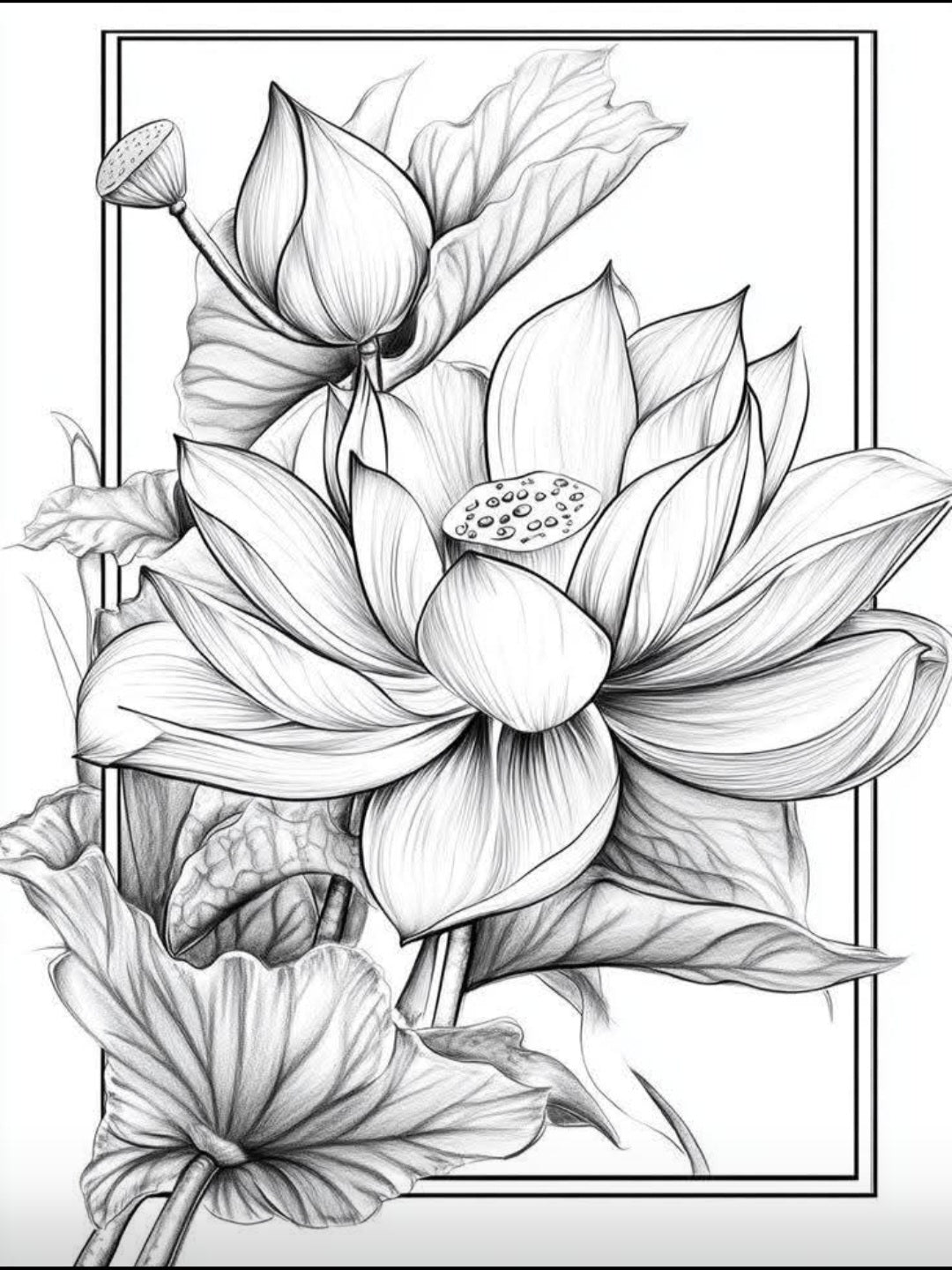 Painting Art Kit - Pink Lotus flower, on 8in x 10in canvas board