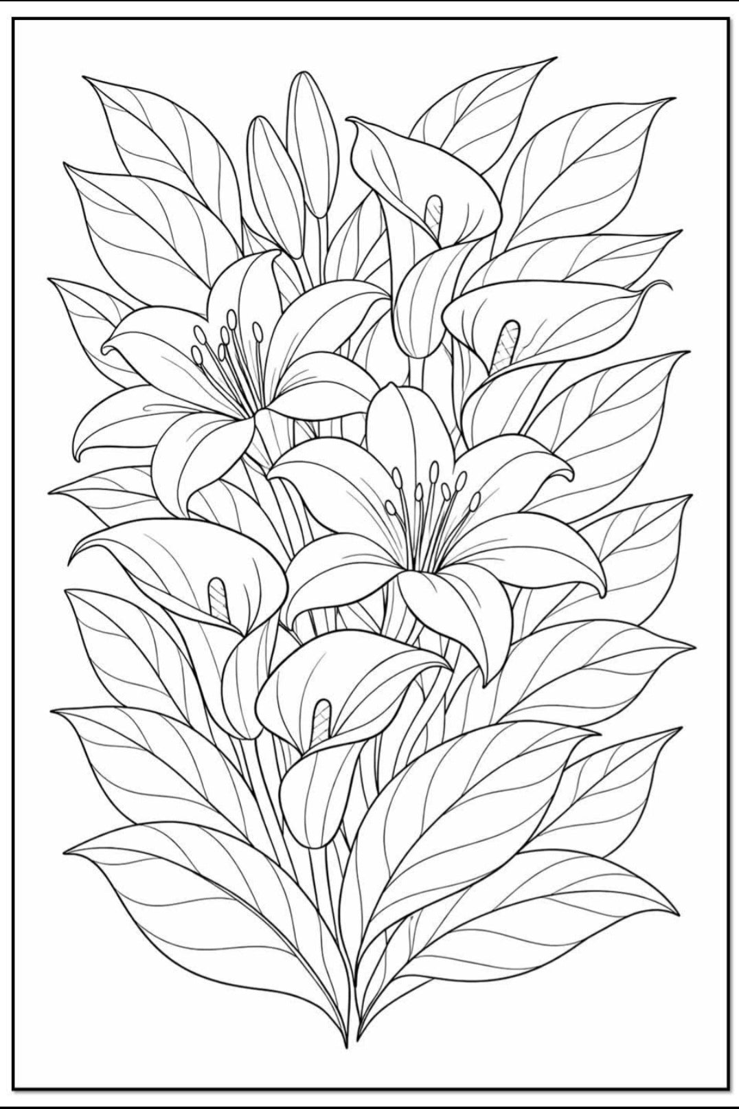 Painting Art Kit -  Red lilies with pink calla lilies, on 11in x 14in stretched canvas with wood easel
