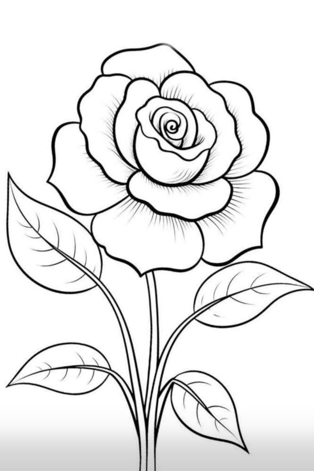 Painting Art Kit - Red Rose flower, on 8in x 10in canvas board