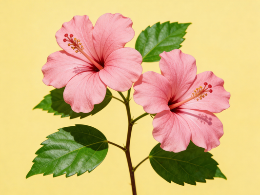 Painting Art Kit - Pink Hibiscus flower, on 8in x 10in canvas board