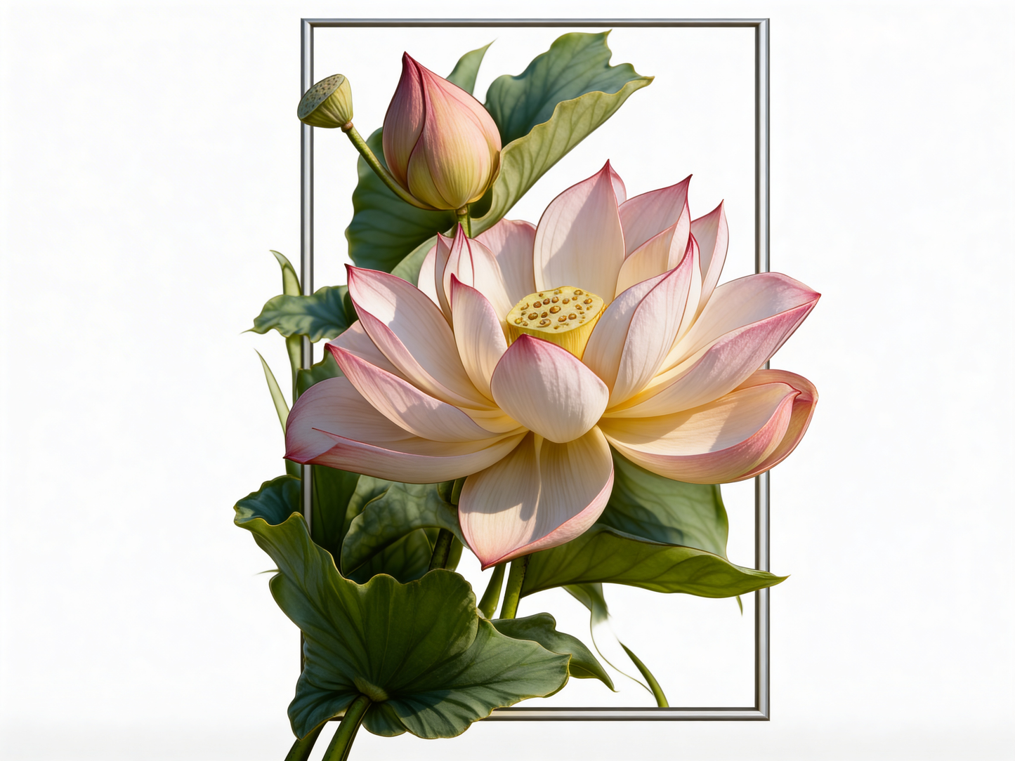Painting Art Kit - Pink Lotus flower, on 8in x 10in canvas board