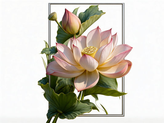 Painting Art Kit - Pink Lotus flower, on 8in x 10in canvas board