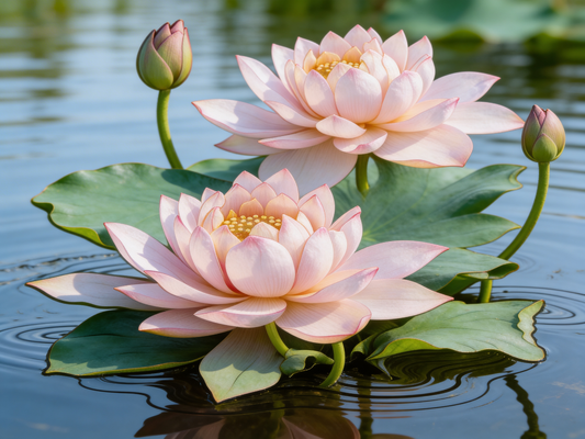 Painting Art Kit - Water Lily flower, on 8in x 10in canvas board