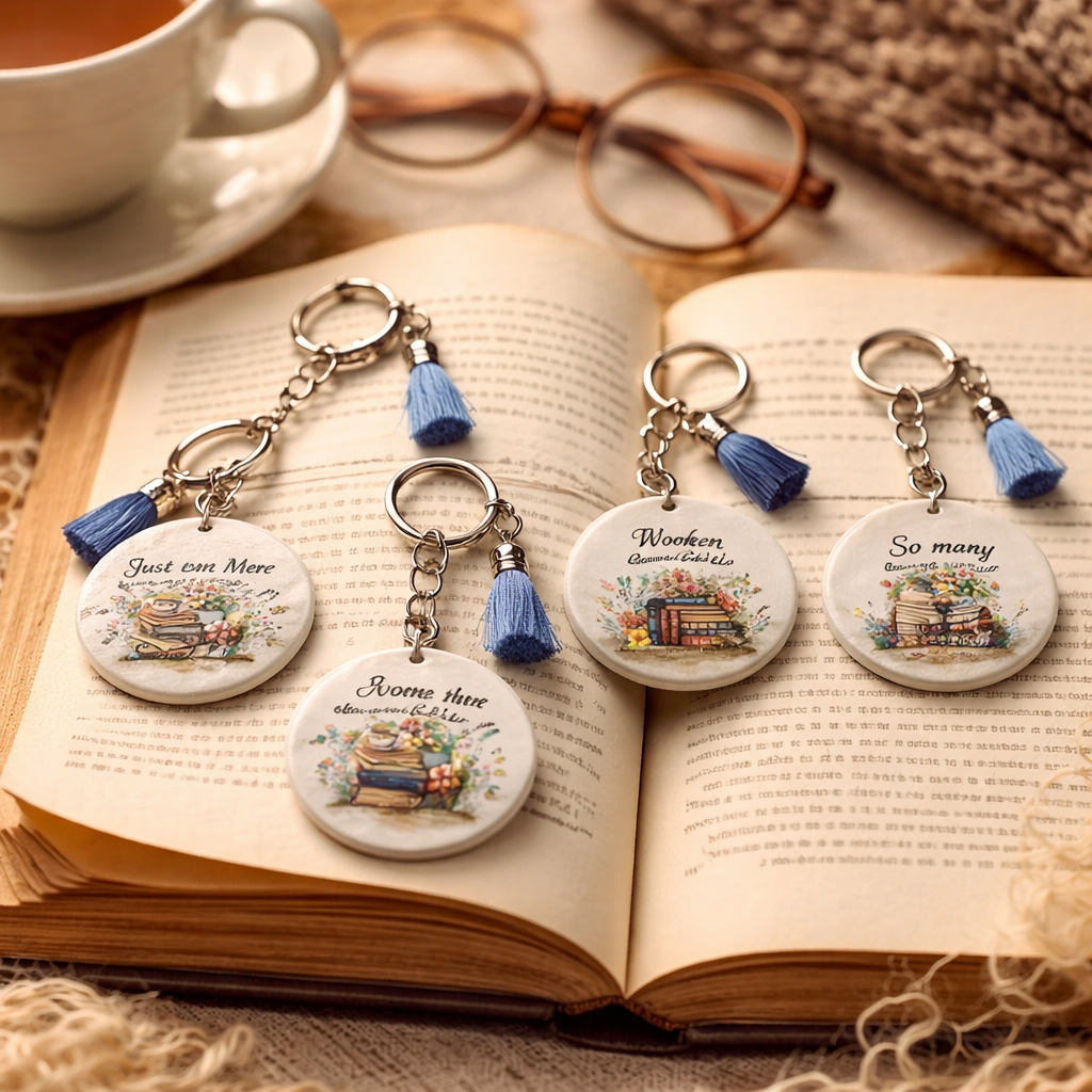 Acrylic keychains - Love to Read, Set of 20
