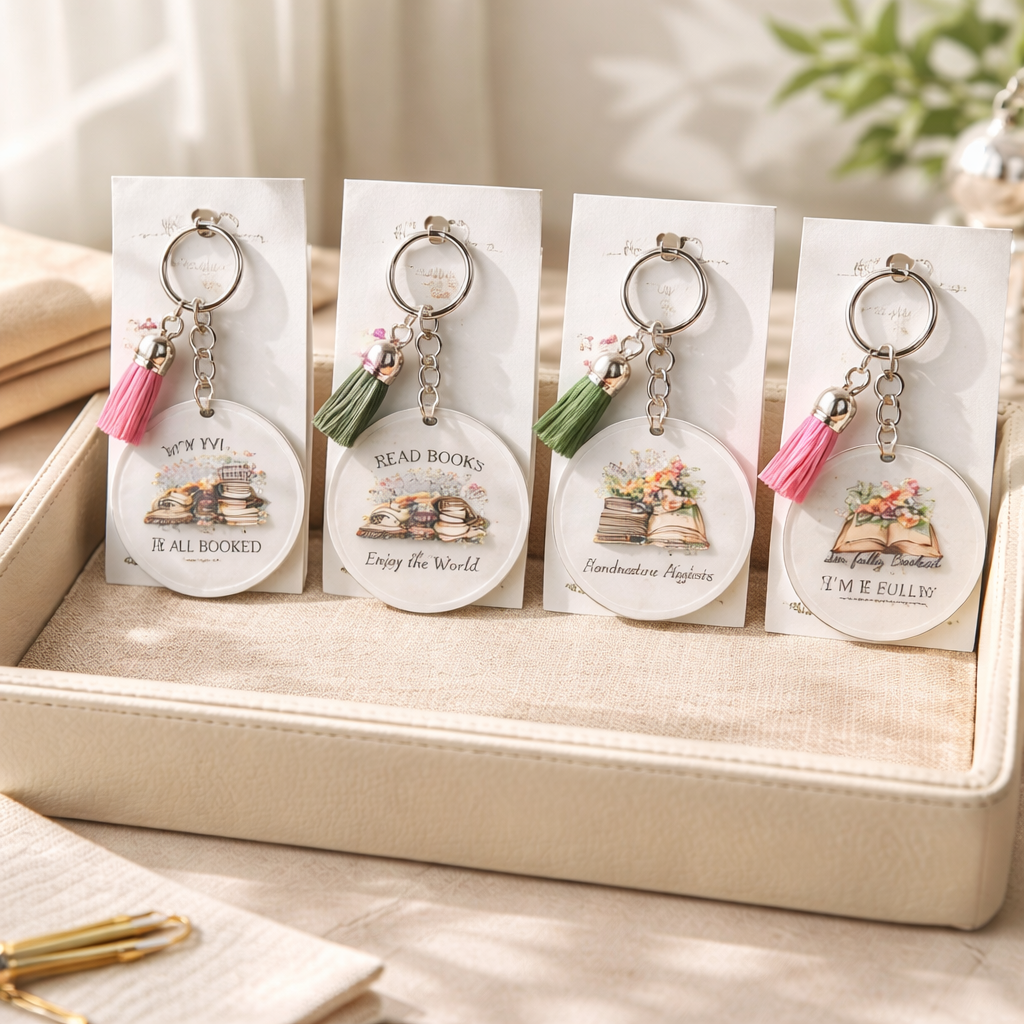 Acrylic keychains - Love to Read, Set of 20