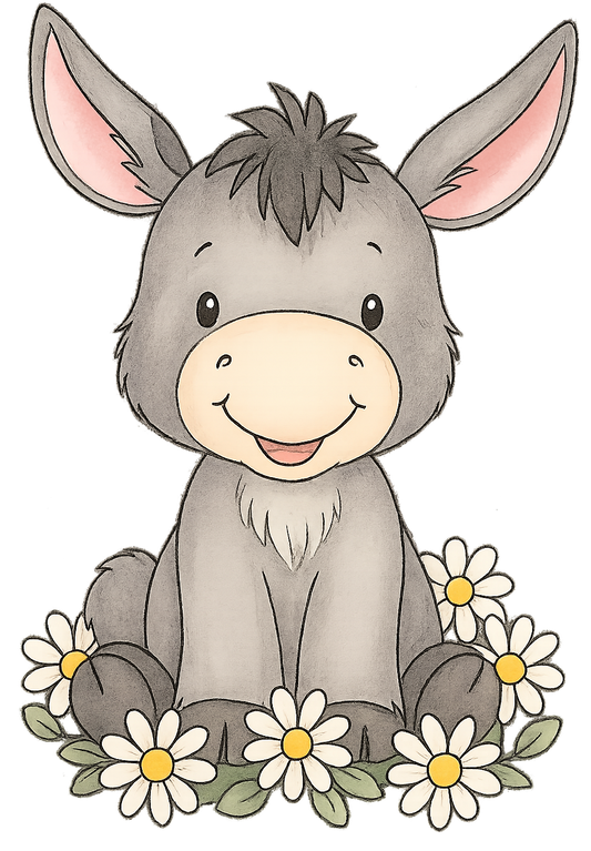 Painting Art Kit - Jack the Donkey, on 8in x 10in canvas board
