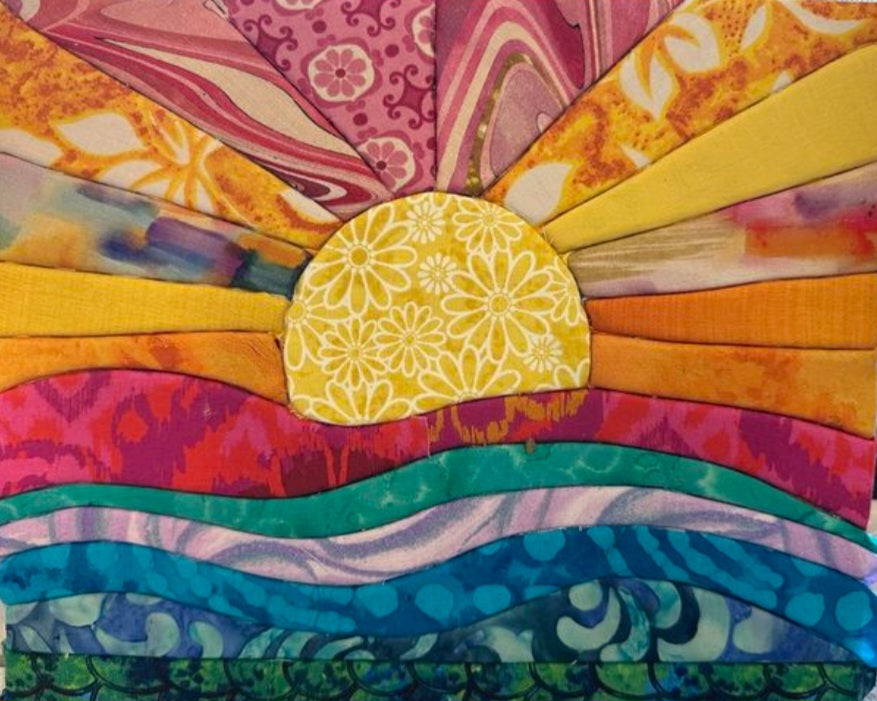 Craft Party, Learn Kinusaiga, a fabric tucking "no sew" collage art on 8x8 foam board, Fri, May 1, 6-8 pm