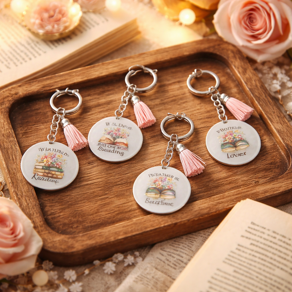Acrylic keychains - Love to Read, Set of 20