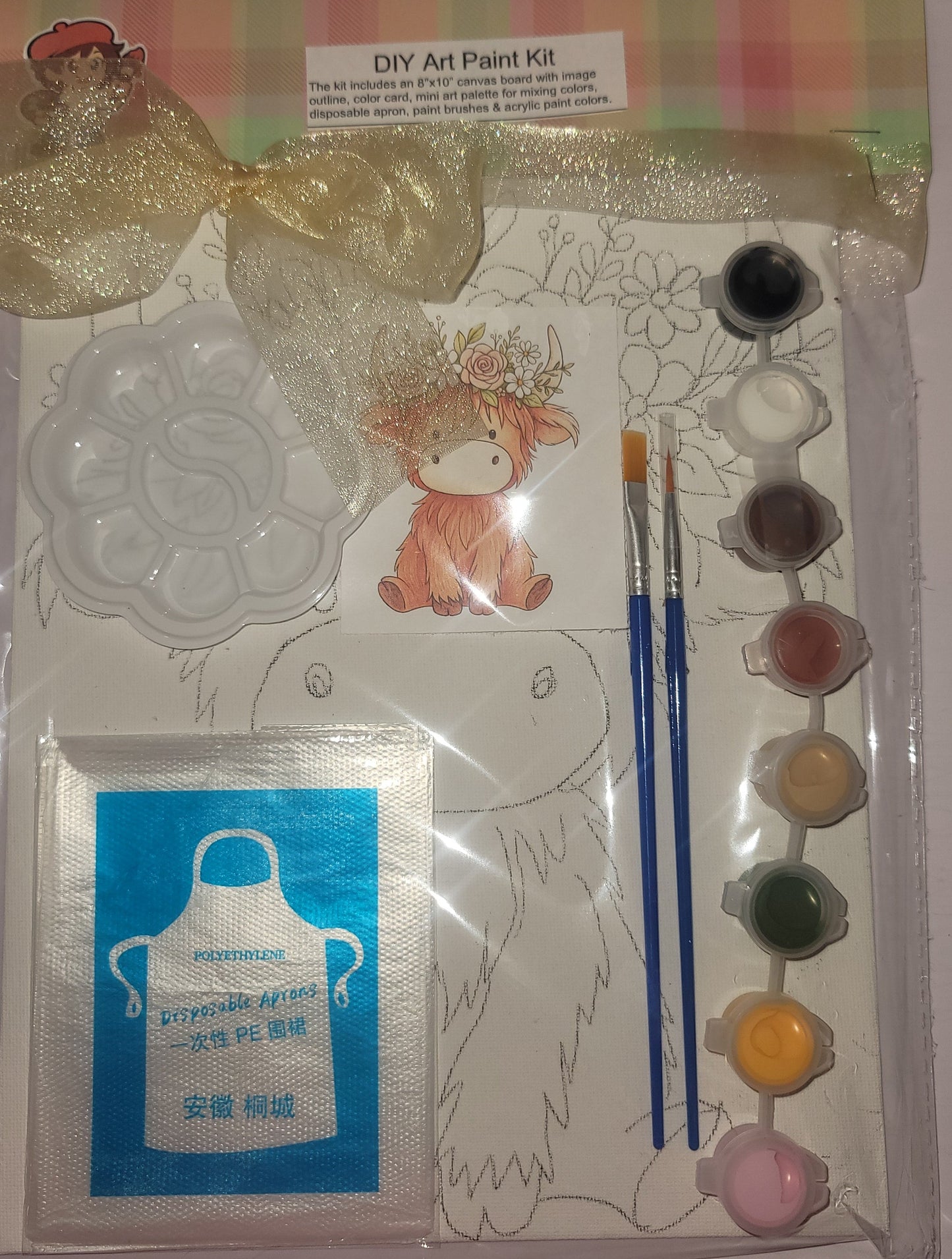 Painting Art Kit - Sweet Bessie, on 8in x 10in canvas