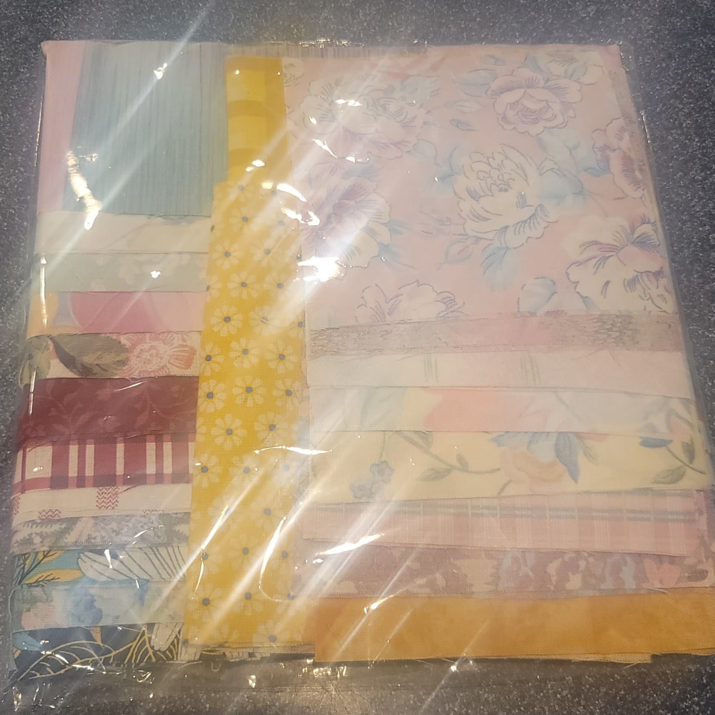 Craft kit: Kinusaiga - "Sunset", a fabric tucking "no sew" collage art