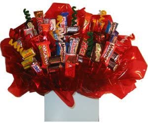 Solid Blue Gift Box - Chocolate Candy Bouquet