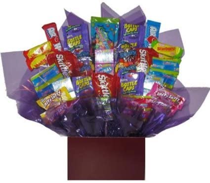 Solid Burgundy Gift Box - Tart & Taffy Candy Bouquet