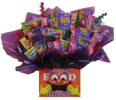 Junk Food Junkie Gift Box - Tart & Taffy Candy Bouquet