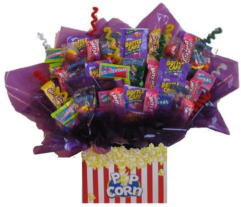 Movie Popcorn Gift Box - Tart & Taffy Candy Bouquet