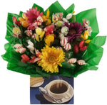 Coffee Break Gift Box with Hard Candy Bouquet - Great as a Wedding, Anniversary, Birthday, Thank You, Get Well Soon, New Baby, Congratulations gift or for any occasion (Many OPTIONS available)