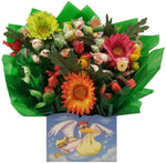 Stork with Baby - Hard Candy Bouquet gift box - Great as a Congratulation on New Baby gift for any occasion