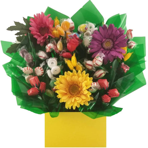 Solid Yellow Gift box - Hard Candy Bouquet