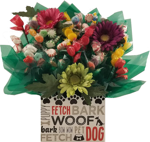 Hard Candy Bouquet gift box - Great as a Thanksgiving, Christmas, Birthday, Thank You, Get Well Soon, Congratulations gift for any occasion (Dog Lovers Gift Box)…