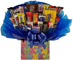 Easter Bunnies Group - Chocolate Candy Bouquet gift basket box - Great gift for Birthday, Get Well, Thank You, Congratulations, Christmas or for any occasion