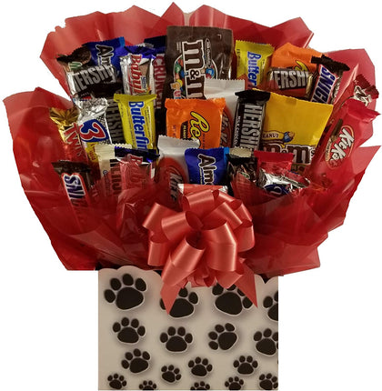 Chocolate Candy bouquet (Puppy Paws Gift Box)
