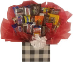 Buffalo Plaid Chocolate Candy Bouquet gift basket box - Great gift for Birthday, Get