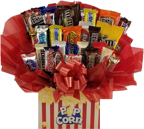 Chocolate Candy bouquet (Movie Time Popcorn Gift Box)