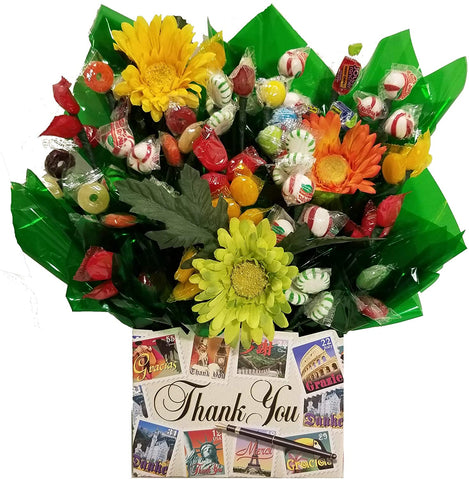 Thank You Hard Candy Bouquet gift - Great as a Thank You gift or for any occasion (Many OPTIONS available below)