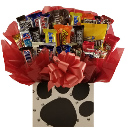 Big Paw Dog Gift Box - Chocolate Candy Bouquet