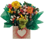 Confetti Heart Gift Box - Hard Candy Bouquet